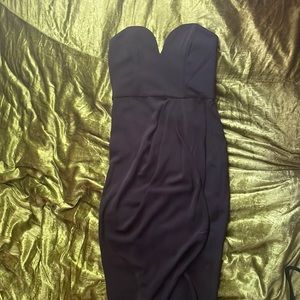 Navy blue midi dress